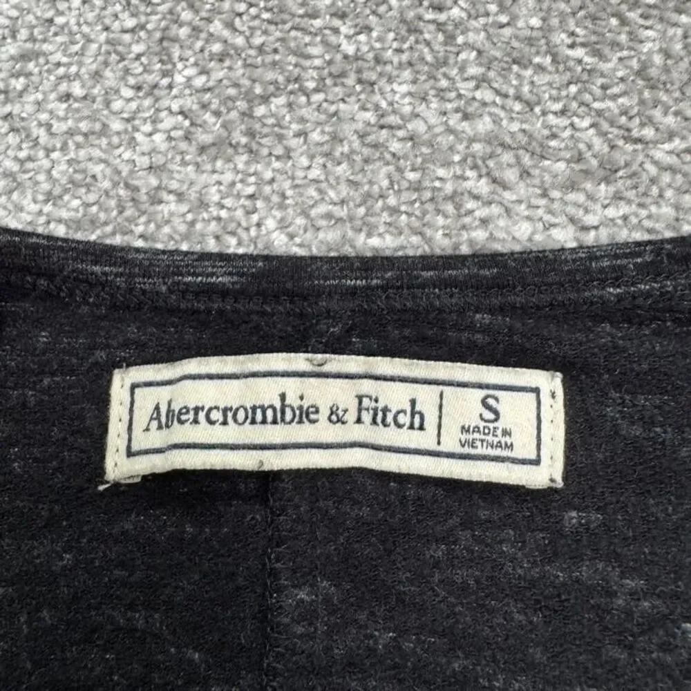 Abercrombie & Fitch Super Soft Swing LS Mini Dress Womens Small Dark Gray V-Neck